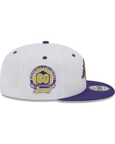 NEW ERA 9FIFTY LOS ANGELES LAKERS KAPPE WEISS MIT LOGO UND SEITENPATCH BLANCO