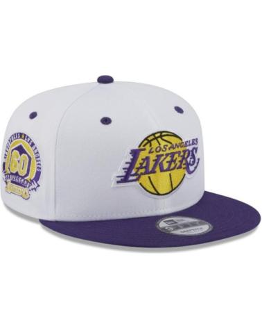NEW ERA 9FIFTY LOS ANGELES LAKERS KAPPE WEISS MIT LOGO UND SEITENPATCH BLANCO