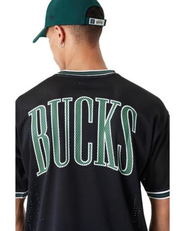 T-SHIRT NEW ERA NBA BUCKS OS MESH TEE MILBUC NOIR UNISEXE NEGRO
