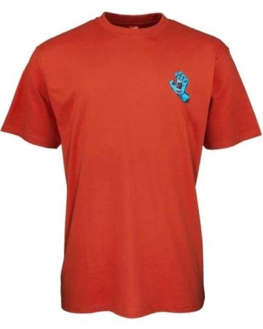 T-SHIRT SANTA CRUZ SCREAMING HAND CHEST ROUGE ROJO