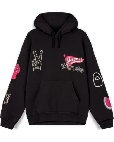 GRIMEY NABLUS VINTAGE HOODIE BLACK HOODED SWEATSHIRT NEGRO