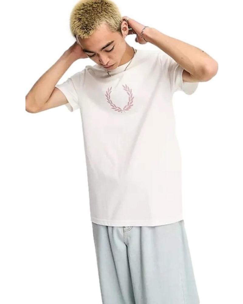 FRED PERRY T-SHIRT MIT LAUREL WREATH GRAFIK WEISS BLANCO