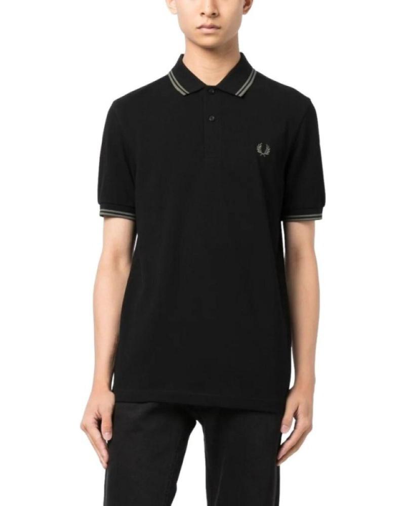 POLO FRED PERRY GRAPHIQUE 3D LAUREL NOIR NEGRO