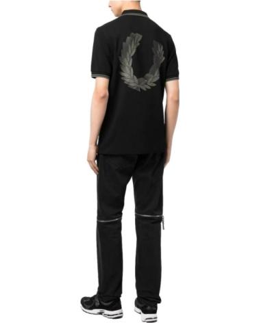 POLO FRED PERRY GRAPHIQUE 3D LAUREL NOIR NEGRO