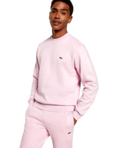 SWEATSHIRT LACOSTE SMALL LOGO CREWNECK ROSE ROSA