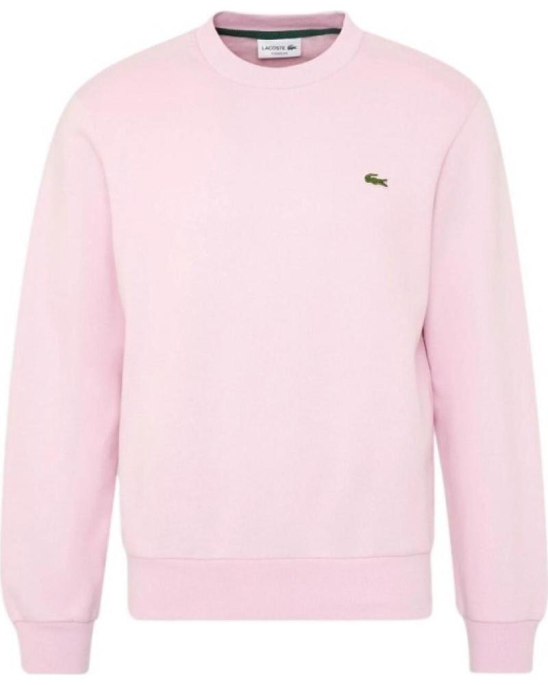 SWEATSHIRT LACOSTE SMALL LOGO CREWNECK ROSE ROSA