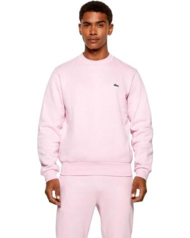 SWEATSHIRT LACOSTE SMALL LOGO CREWNECK ROSE ROSA