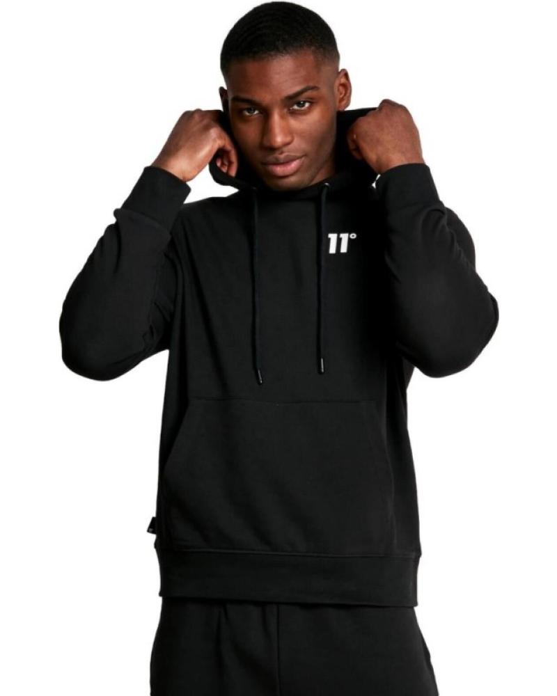 FELPA CON CAPPUCCIO 11 DEGREES CORE PULLOVER NERA UNISEX NEGRO