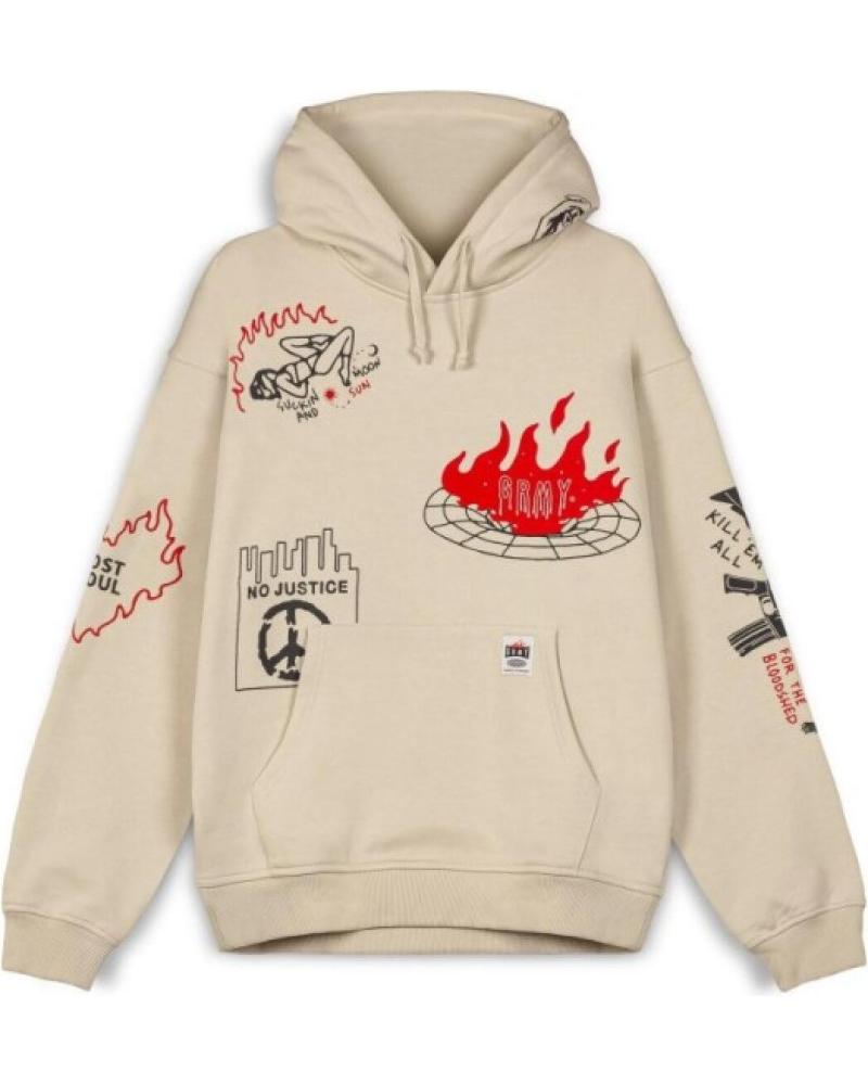 GRIMEY BACK AT YOU WIDE HOLE HOODIE BEIGE BEIGE
