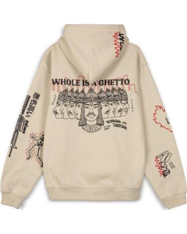 GRIMEY BACK AT YOU WIDE HOLE HOODIE BEIGE BEIGE