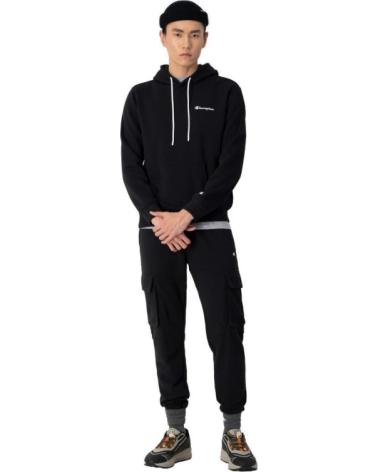 SUDADERA CON CAPUCHA CHAMPION SMALL TEXTED LOGO NEGRA NEGRO