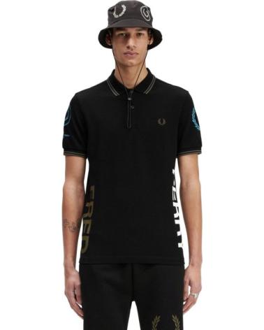 T-SHIRT GRAPHIQUE NOIR FRED PERRY GRAPHIC BRANDED TEE NEGRO