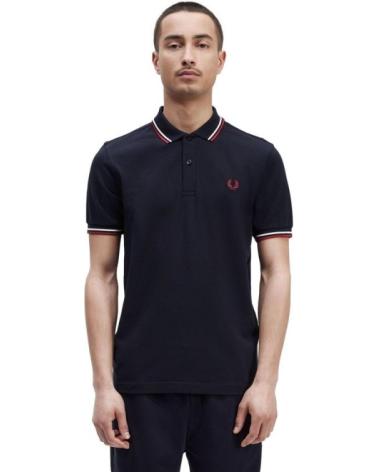POLO FRED PERRY TWIN TIPPED T55 MARINE MARINO