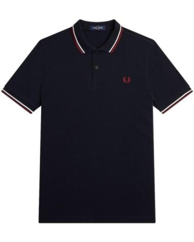 POLO FRED PERRY TWIN TIPPED T55 MARINE MARINO