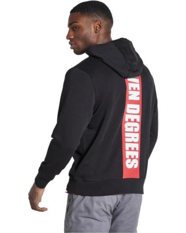 SUDADERA CON CAPUCHA 11 DEGREES NEGRA CON GRÁFICO TRASERO ESTAMPADO NEGRO
