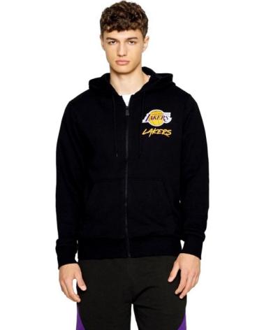 FELPA CON CAPPUCCIO NEW ERA LAKERS NBA SCRIPT FZ LOSLAK NERA NEGRO