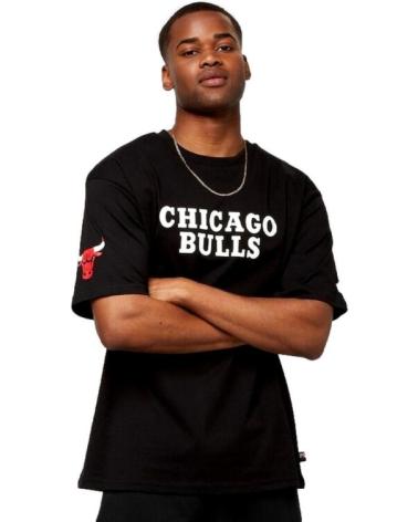 CAMISETA NEW ERA CHICAGO BULLS WASHED PACK WORDMARK OS PRETA MANGA CURTA NEGRO