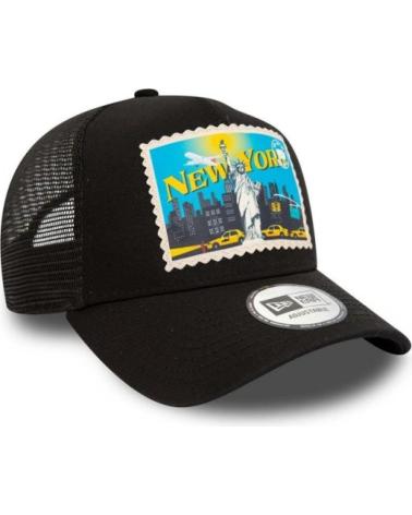 BONÉ TRUCKER NEW ERA NEW YORK POSTCARD PRETO PARA HOMEM NEGRO