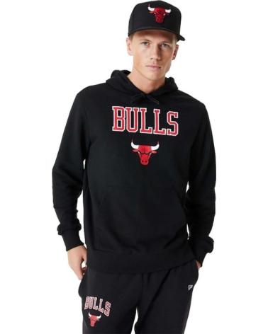 SUDADERA NEW ERA BULLS TEAM LOGO HOODY NEGRA NEGRO