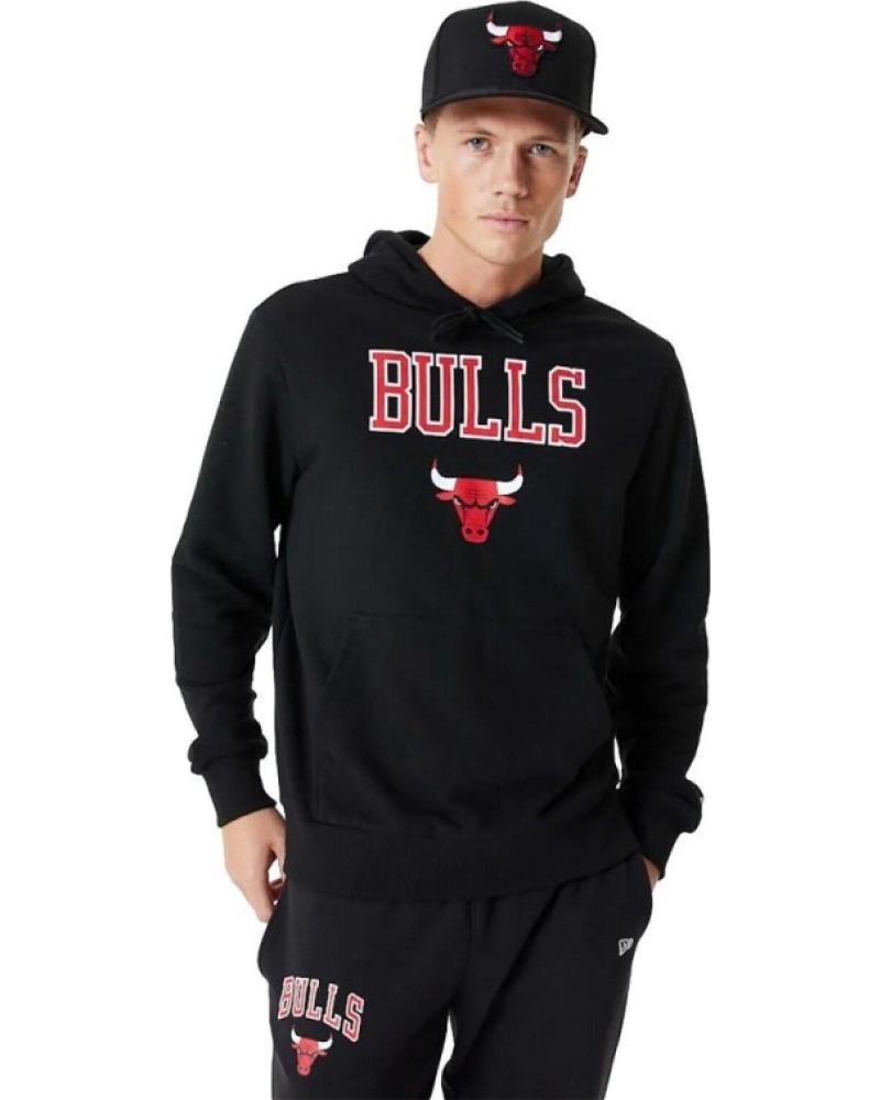 SUDADERA NEW ERA BULLS TEAM LOGO HOODY NEGRA NEGRO