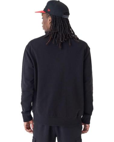 SUDADERA NEW ERA BULLS APPLIQUE CREW CHIBUL NEGRA NEGRO