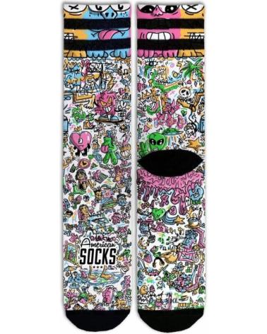 AMERICAN SOCKS MID HIGH DOODLE SOCKEN MEHRFARBIG MULTICOLOR