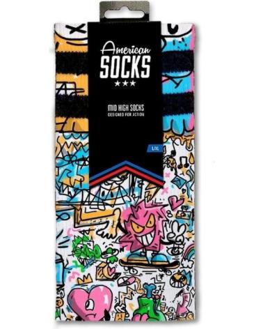 AMERICAN SOCKS MID HIGH DOODLE SOCKEN MEHRFARBIG MULTICOLOR