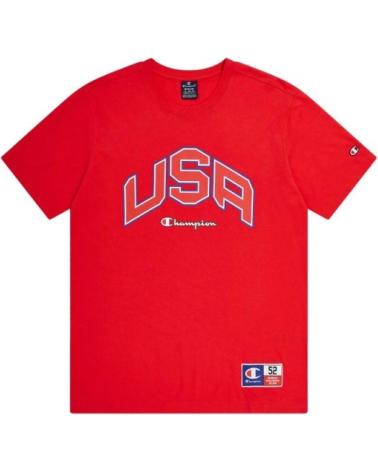 CHAMPION T-SHIRT USA LEGACY PRINTED LOGO ROT 219747-RS031 ROX ROJO