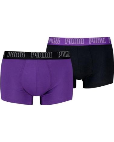 PUMA BIPACK BOXERS EVERYDAY TRUNK SCHWARZ UND LILA MORADO