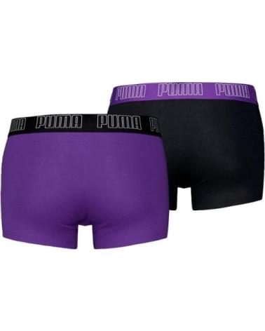 PUMA BIPACK BOXERS EVERYDAY TRUNK SCHWARZ UND LILA MORADO