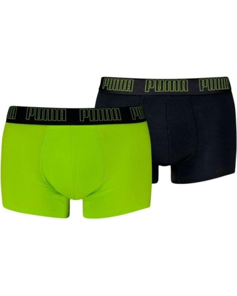 PUMA BIPACK BOXERS EVERYDAY TRUNK SCHWARZ UND GRÜN VERDE