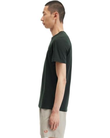 FRED PERRY EMBROILED LOGO TEE M1600 T-SHIRT DUNKELGRÜN VERDE