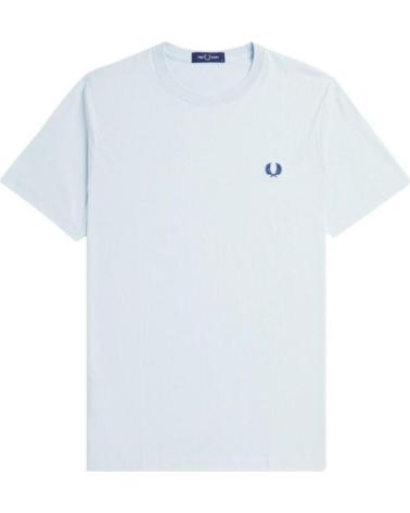FRED PERRY EMBROIDERED LOGO TEE T-SHIRT HELLBLAU CELESTE