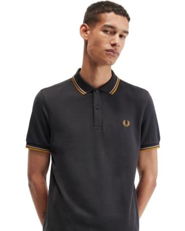 FRED PERRY TWIN TIPPED POLO U93 ANTHRAZIT MARENGO MARENGO