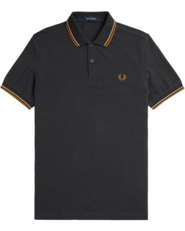 FRED PERRY TWIN TIPPED POLO U93 ANTHRAZIT MARENGO MARENGO