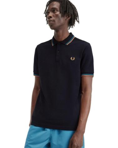 FRED PERRY TWIN TIPPED POLO V03 MARINEBLAU MARINO