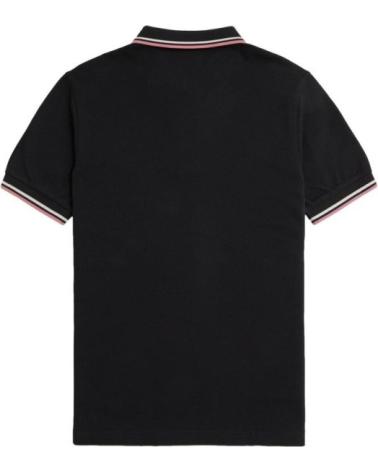 POLO FRED PERRY TWIN TIPPED V04 PRETO NEGRO
