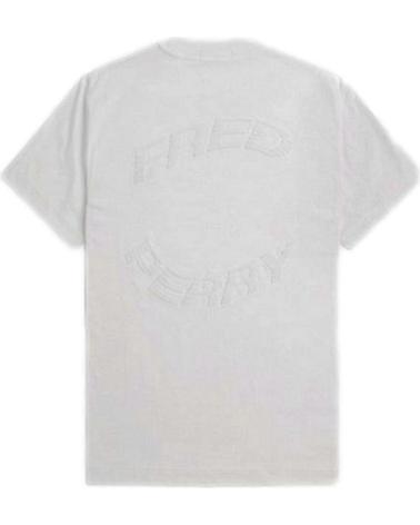 FRED PERRY WARPED GRAPHIC T-SHIRT WEISS 129 BLANCO