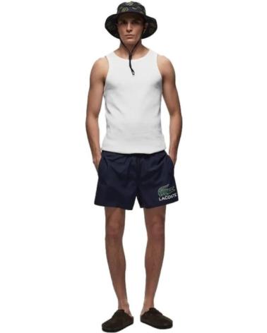 LACOSTE BIG LOGO BADESHORTS MARINE MARINO