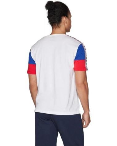 CHAMPION LEGACY TAPPERED TEE KURZARM T-SHIRT WEISS MIT FARBBLÖCKEN BLANCO