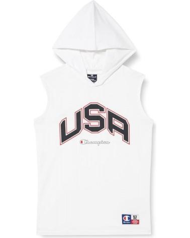 CHAMPION CAMISETA JUNIOR BLANCA USA SLEEVELESS HODDED TEE BLANCO
