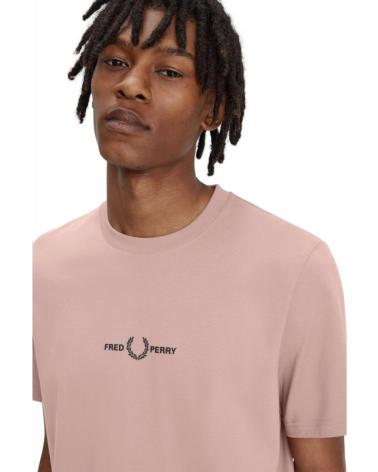 CAMISETA FRED PERRY EMBROIDERED TEE M4580 ROSA ROSA