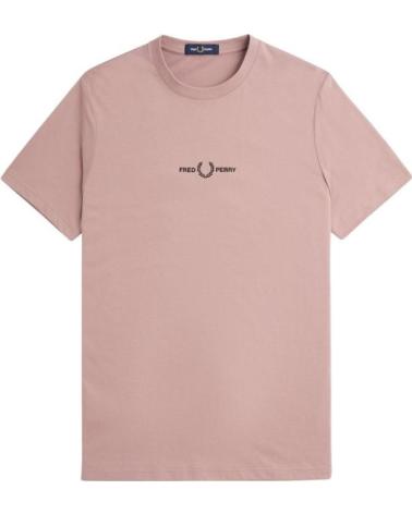 CAMISETA FRED PERRY EMBROIDERED TEE M4580 ROSA ROSA