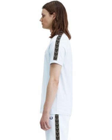 FRED PERRY U78 HELLBLAUES T-SHIRT MIT KONTRASTBAND CELESTE