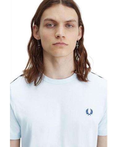 FRED PERRY U78 HELLBLAUES T-SHIRT MIT KONTRASTBAND CELESTE