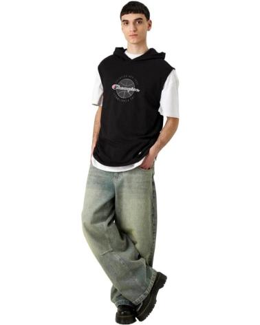 CAMISETA COM CAPUZ SEM MANGAS CHAMPION SLEEVELESS HOODED TEE PRETA NEGRO