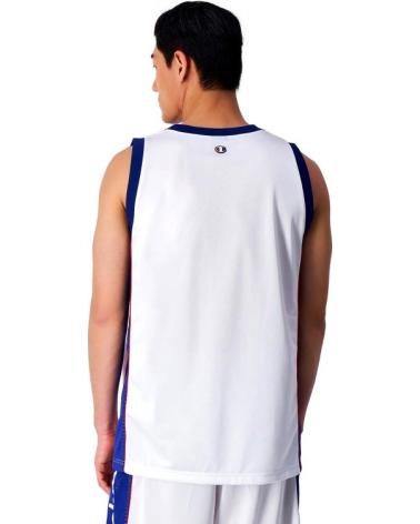 CHAMPION BASKETBALL TANK TOP USA LOGO 219745-WW001 WHITE BLANCO