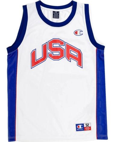 CHAMPION BASKETBALL TANK TOP USA LOGO 219745-WW001 WHITE BLANCO