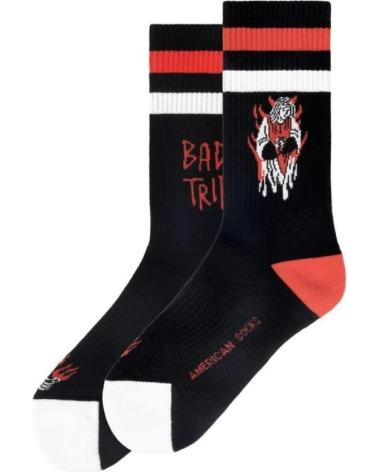 AMERICAN SOCKS BAD TRIP MID HIGH SOCKEN SCHWARZ MIT TOTENKOPF-DESIGN MULTICOLOR