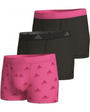 ADIDAS TRIPACK ACTIVE FLEX COTTON BOXERS SCHWARZ UND FUCHSIA MEHRFARBIG MULTICOLOR